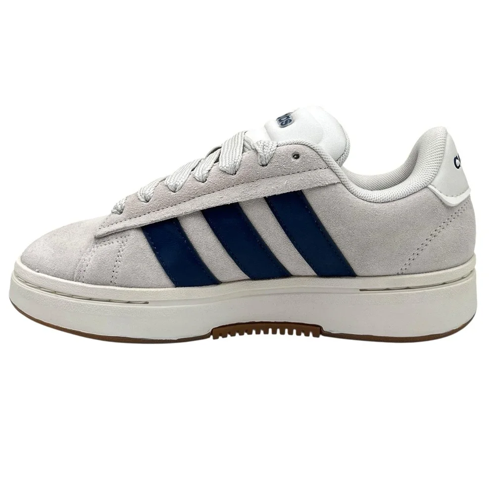 Adidas Mens Youth Boys Grand Court Alpha Sneakers Size 4 Orbit Grey/Blue Classic